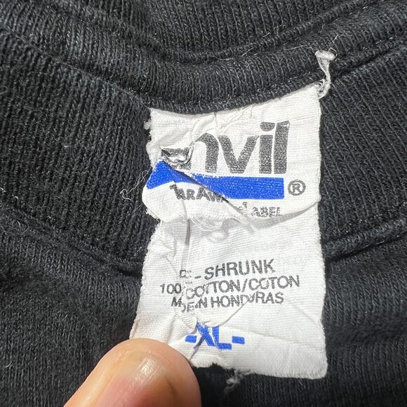 Y2K Harley Davidson Military Sales T-Shirt XL Black Flame - Picture 5 of 7